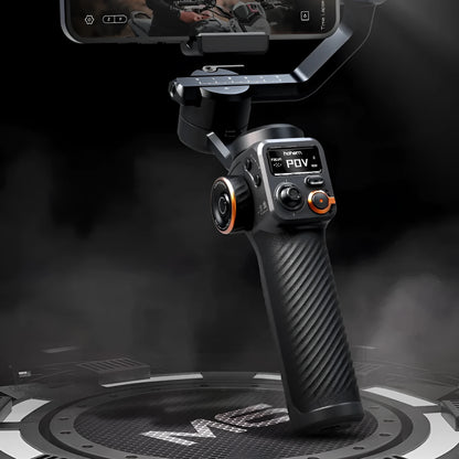 Black AI face and shooting fill light three-axis camera stabiliser M6 kit with tripod