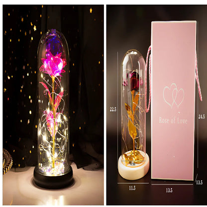 Little Prince Rose Glass Cover with 20cm diameter dome protecting plastic flower arrangement
