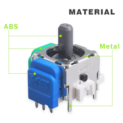 Single black Hall effect magnetic replacement joystick for PS5, PS4, Switch and XBOX controllers.