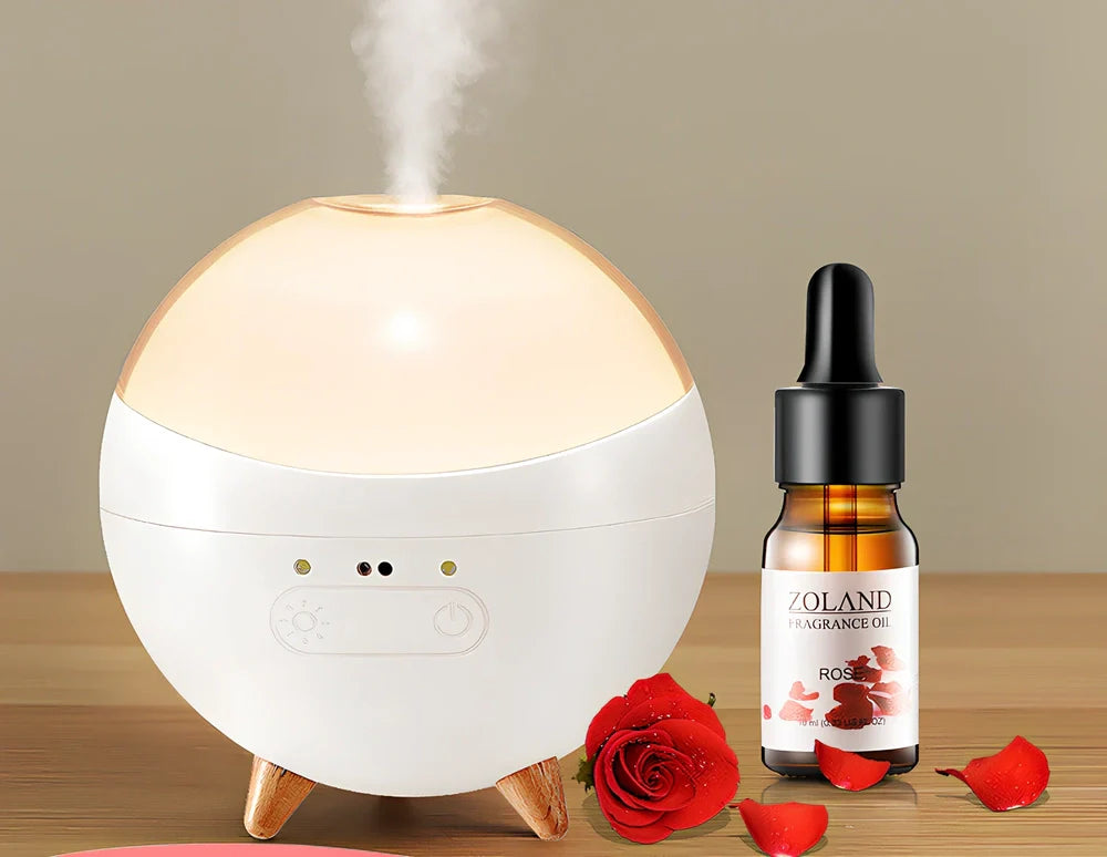 Compact vehicle essential oil diffuser with gesture control, USB plug, and dimmable LED for car humidifying