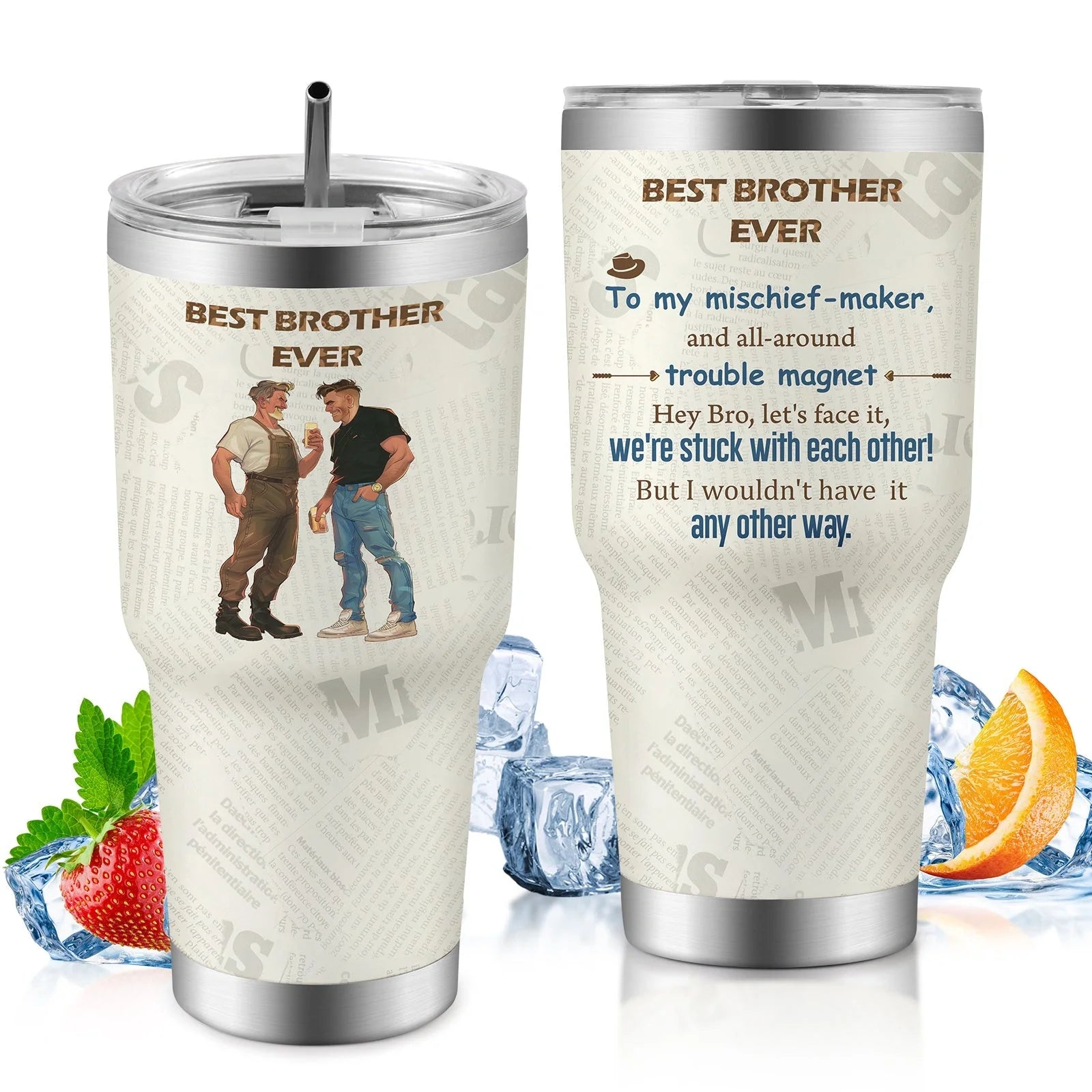 30oz insulated travel mug for car, keeps drinks hot or cold, spill-proof lid