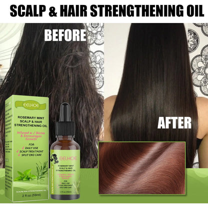 59ml rosemary mint hair growth fluid bottle with natural plant extract formula for scalp massage treatment