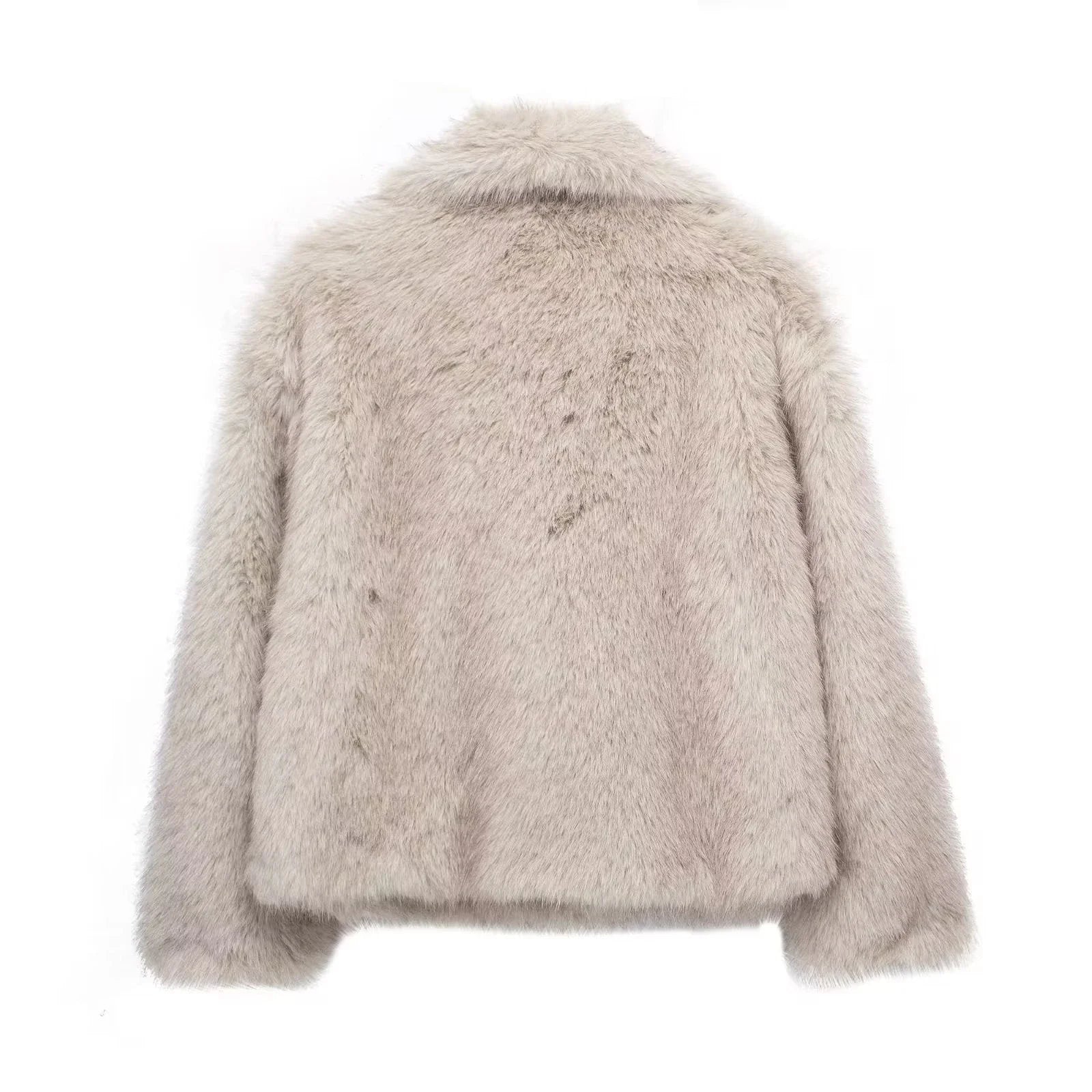 Cozy and stylish plush winter coat for women in various colors and sizes