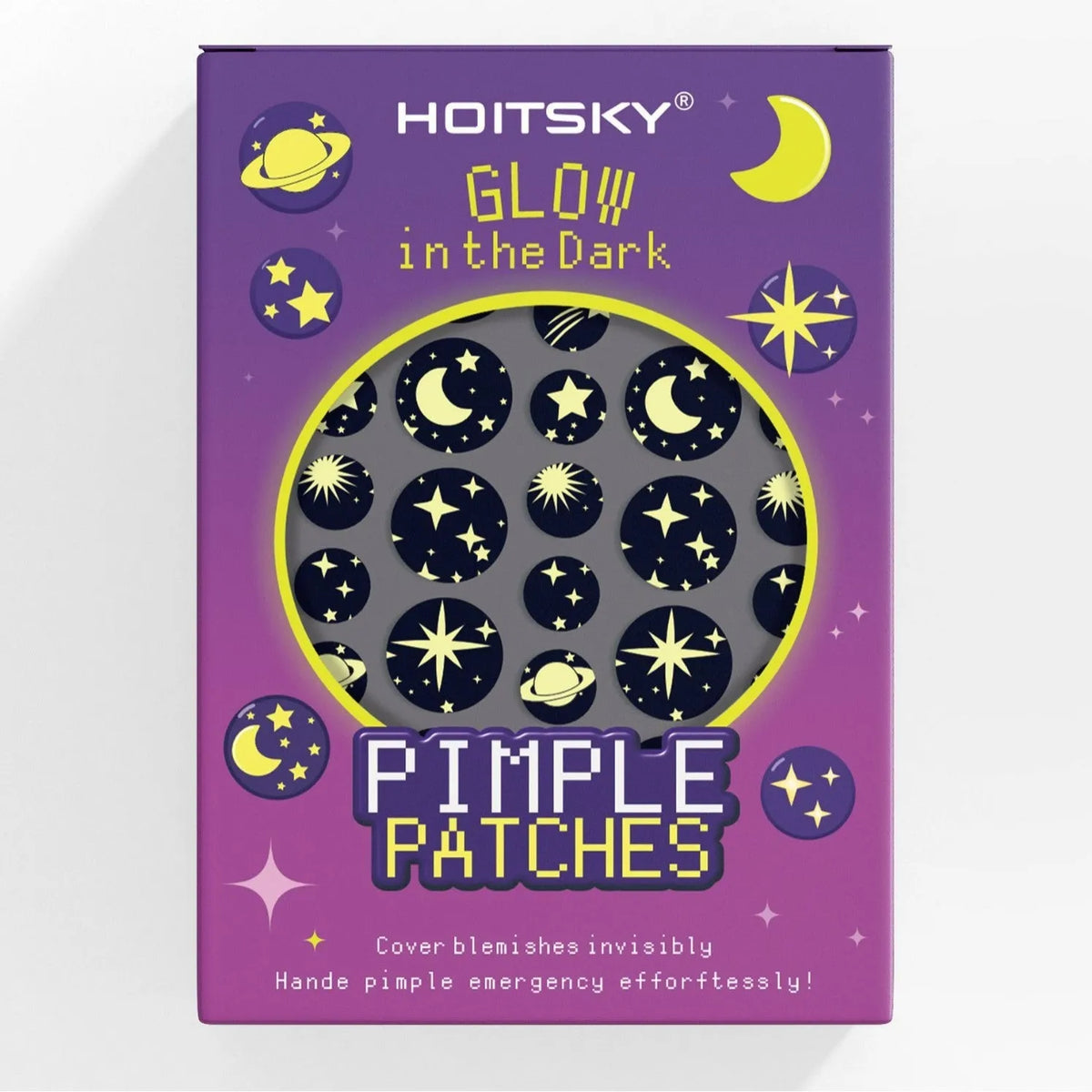 Closed acne patches 51-piece pack with starry sky pattern waterproof breathable plastic film dressing
