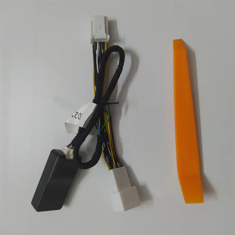 Black Toyota tyre pressure monitoring display module with power cord for no-broken-wire installation