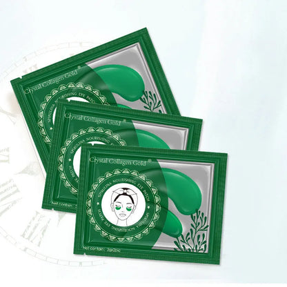 Collagen eye mask sheet with red ginseng, seaweed extract and sodium hyaluronate, 6g, Gold Green or Red