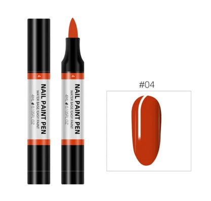 24 colour water-based nail polish painting pens for 3D nail art and flower designs