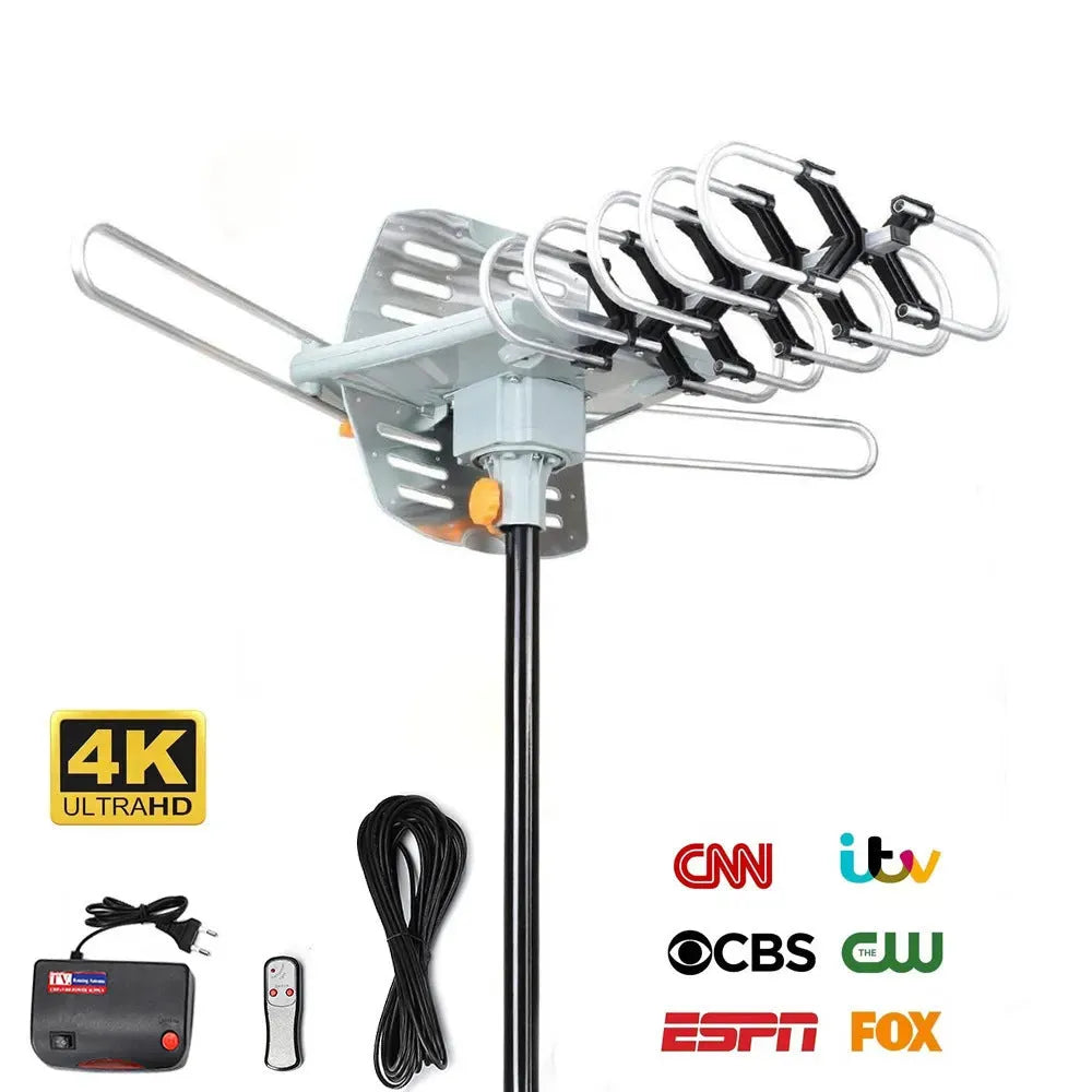 GR-1002 rotatable outdoor digital television antenna with high gain for 470-862 MHz frequency reception