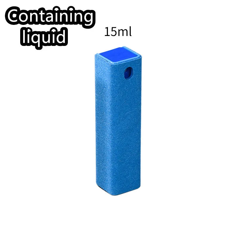 15ml portable 2-in-1 integrated phone screen cleaner spray case, no cleaning liquid included
