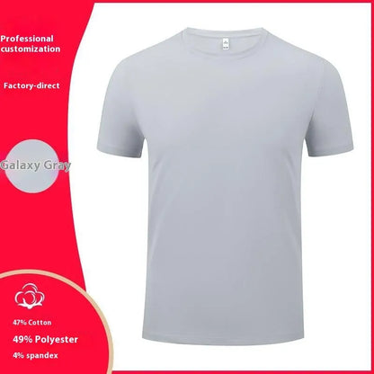 Men's washed cotton round neck T-shirt in straight fit with short sleeves, shown in multiple solid colours