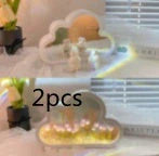 DIY Tulip Night Lamp with decorative mirrors and LED lighting in pink, purple, and blue