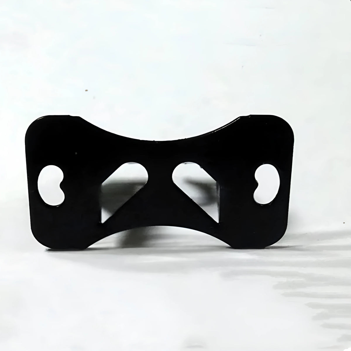 Black universal in-car camera holder with adjustable angle on a metal bracket