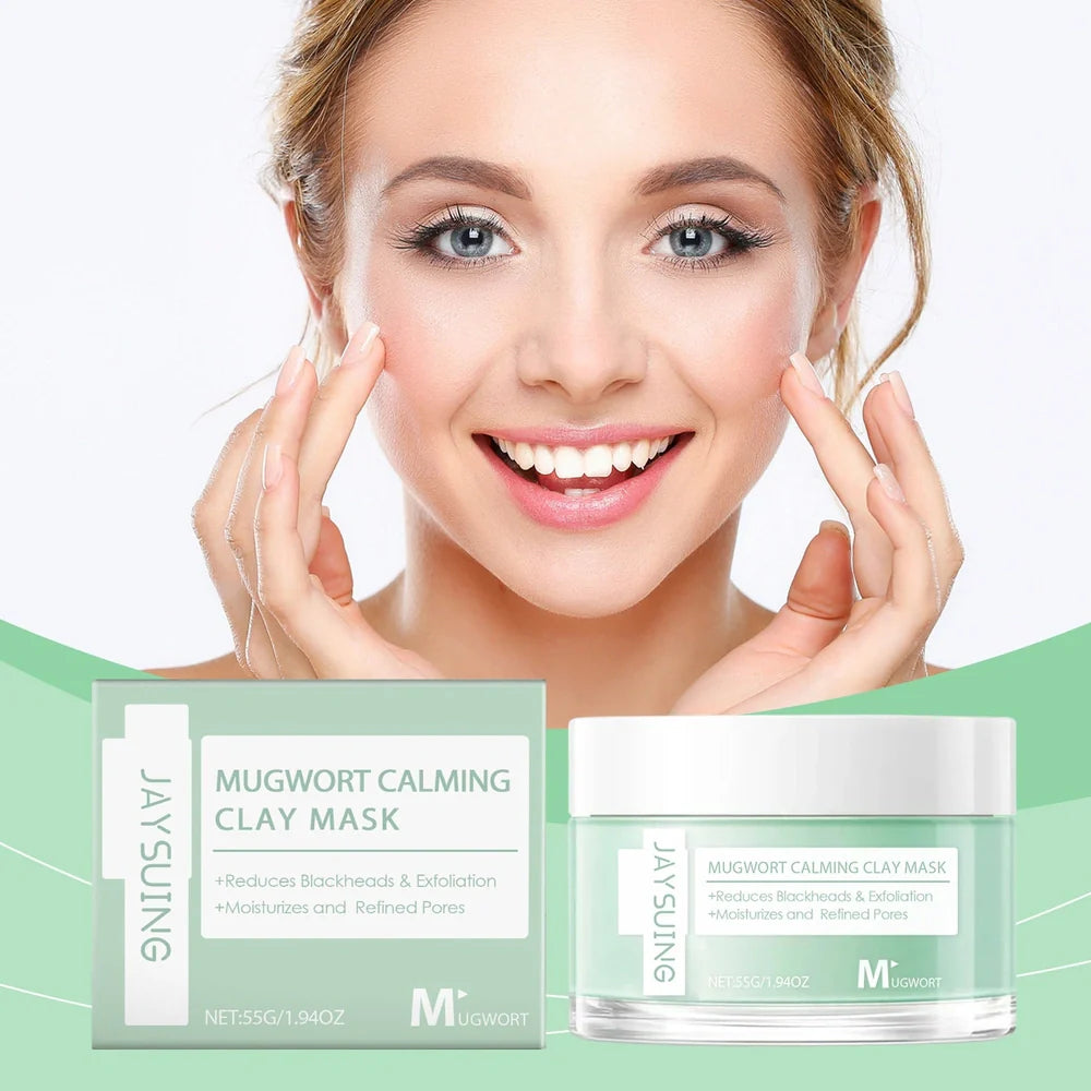 55g pore cleaning mud mask with bentonite clay and moxa leaf extract for acne treatment