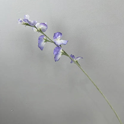 Purple flocked silk artificial fragrant pea flower standing 63cm tall