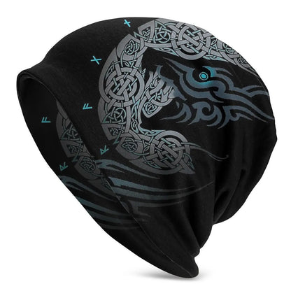 Viking totem wolf print double-layer elastic sleeve cap in various colours for hip hop street dance