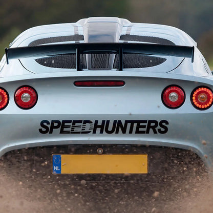 Reflective Speed Hunters graphic vinyl car sticker measuring 59cm by 10cm