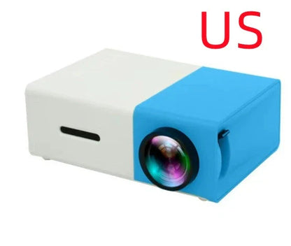 Compact 1080p HD home cinema projector with versatile connectivity and adjustable display settings