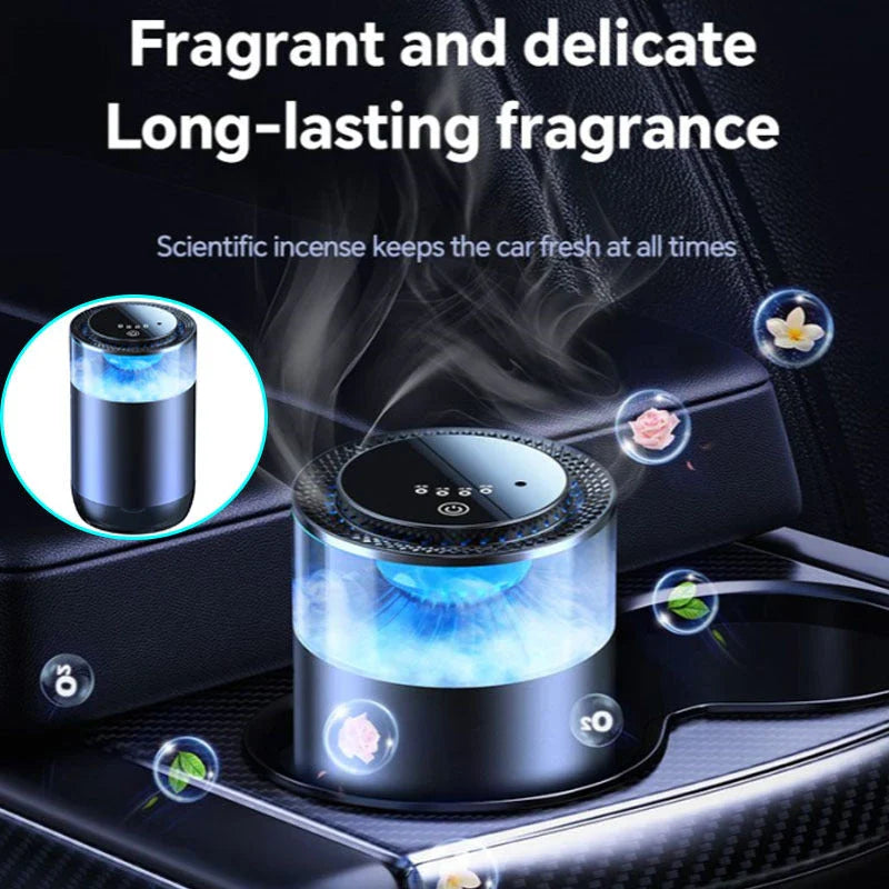 Stylish car air freshener diffuser with various fragrance options for a soothing driving experience