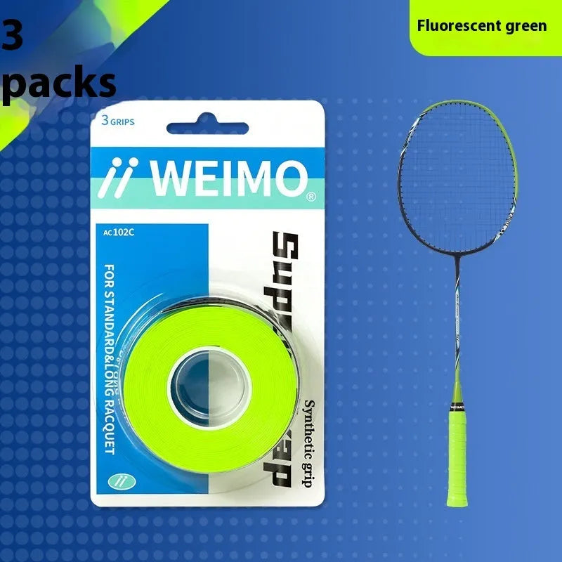 Badminton racket hand glue PU glossy overgrip 3 pieces per box in 13 colours
