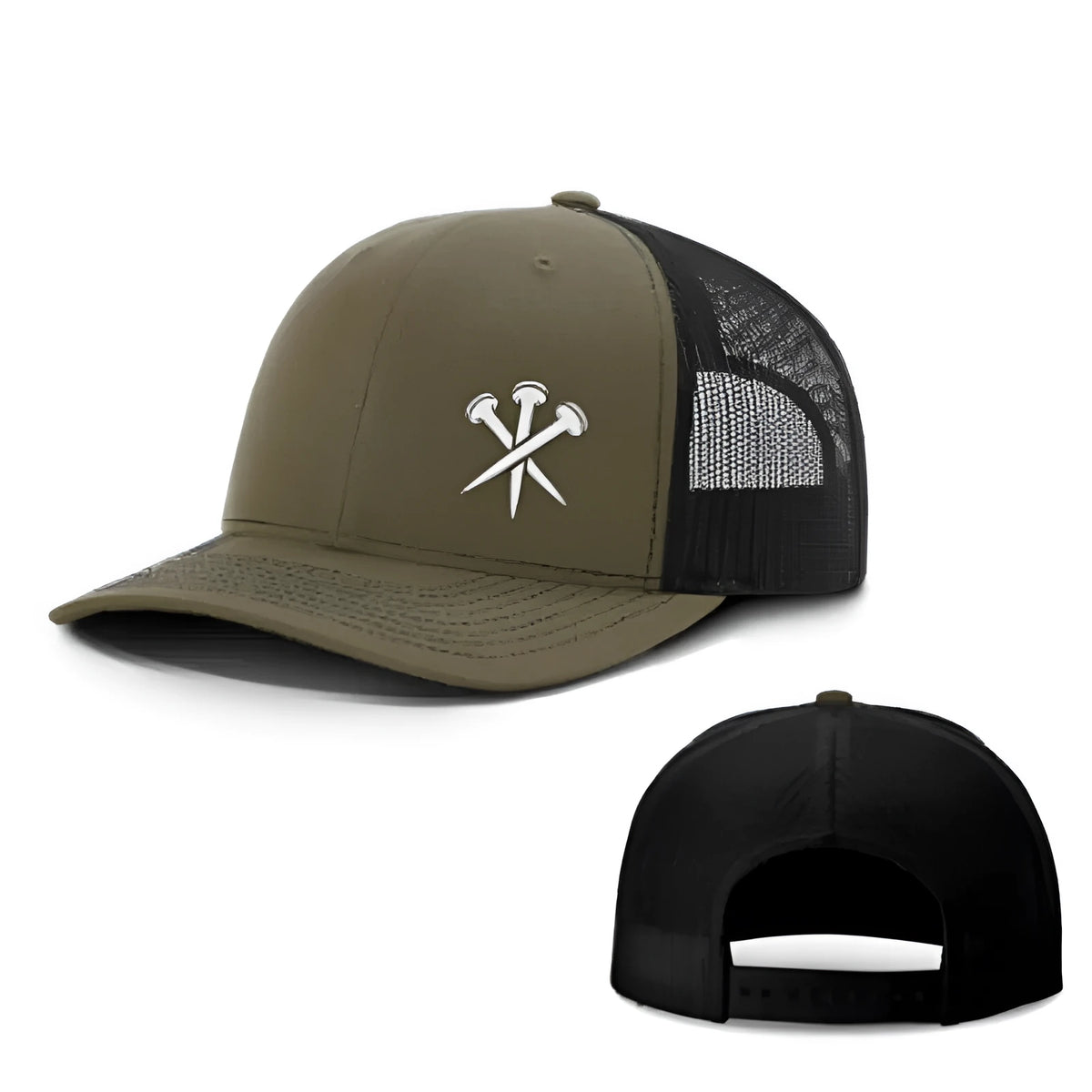 Army green adjustable sun protection hat with dome crown design and trueran polyester fabric