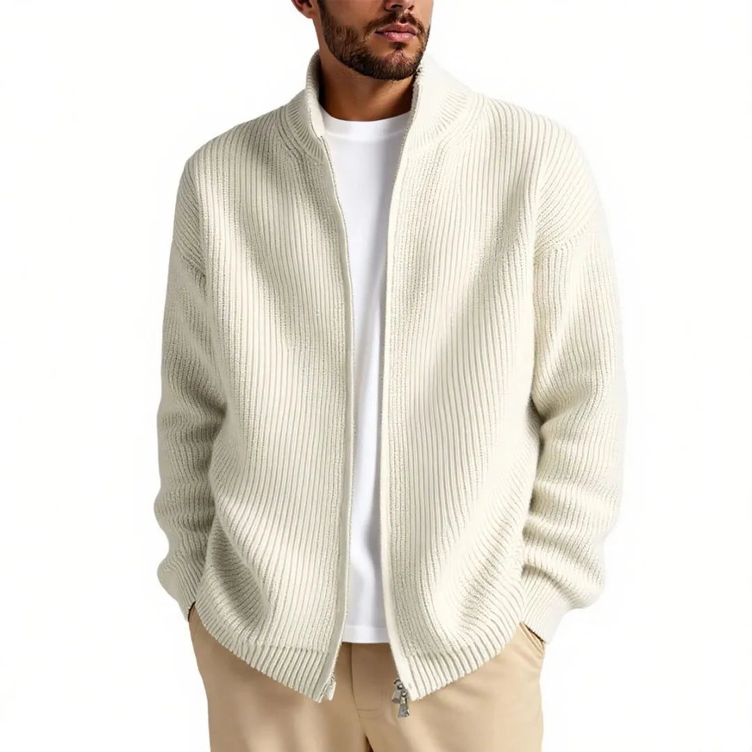 Men's loose cardigan sweater in acrylic blend fabric available in five colours