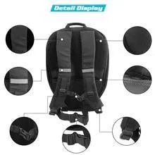 LED backpack with 48x48 full-colour screen, Iron Man design, waterproof material, 36x18x48cm