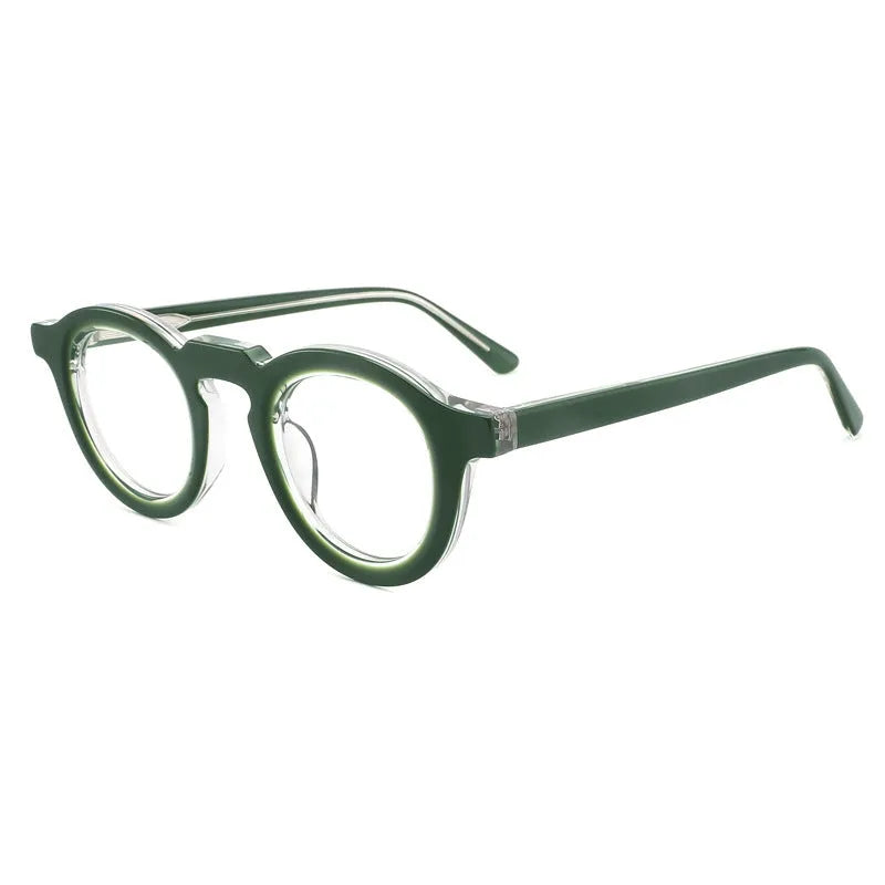 Box style hip-hop sunglasses with a thick colour-stitched plate frame on a solid background.