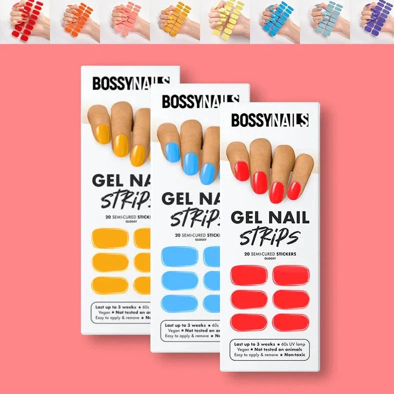 Nail art stickers with alphabet letters in sealed packaging, showing 16 designs per pack