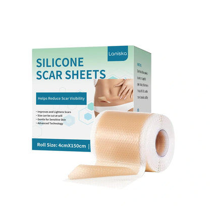 Skin Smooth Silicone Scar Paster roll with 10cm x 15cm medical-grade silicone sheet and mint leaf extract