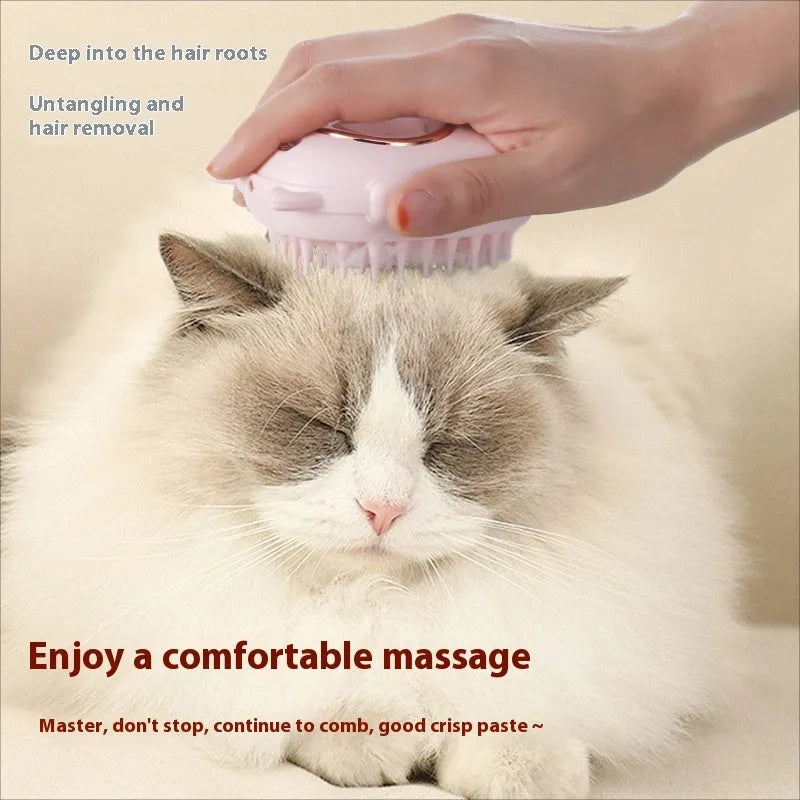 Pet comb laser grooming brush with ABS plastic construction for cats and dogs