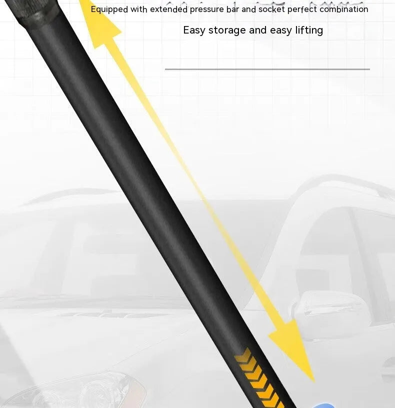 Horizontal hydraulic trolley jack for car tyre changes with low profile design and handle