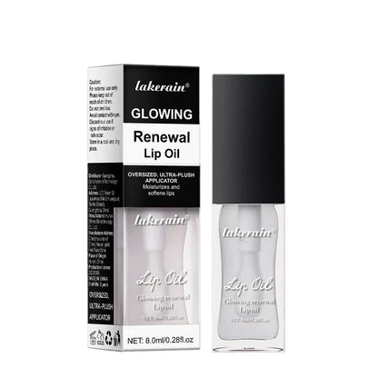 Glow Lip Gloss tube with 8ml capacity showing coral shade and applicator