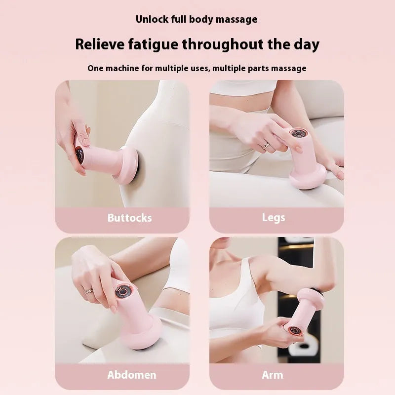 USB-powered electric massager in black colour for cervical spine, waist, back, and leg relief
