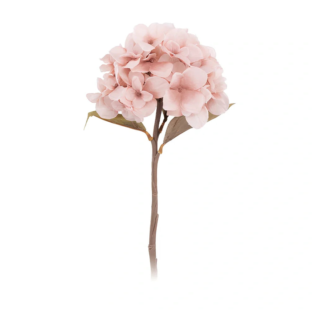 36cm artificial hydrangea branch with 16cm flower heads in coffee brown colour