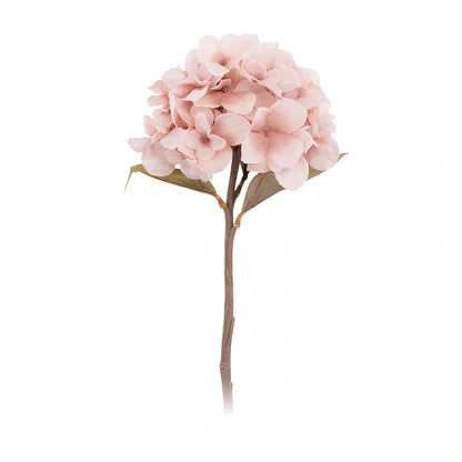 36cm artificial hydrangea branch with 16cm flower heads in coffee brown colour