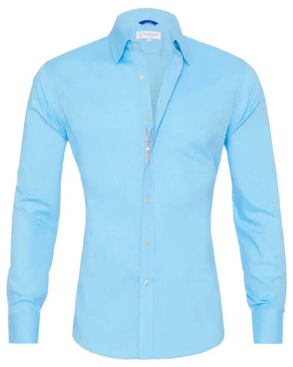 Stylish Long Sleeve Shirt with Zipper and Button Design for Men in Various Colors