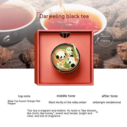 Panda hot pot car air freshener diffuser with diatomite fragrance tablets