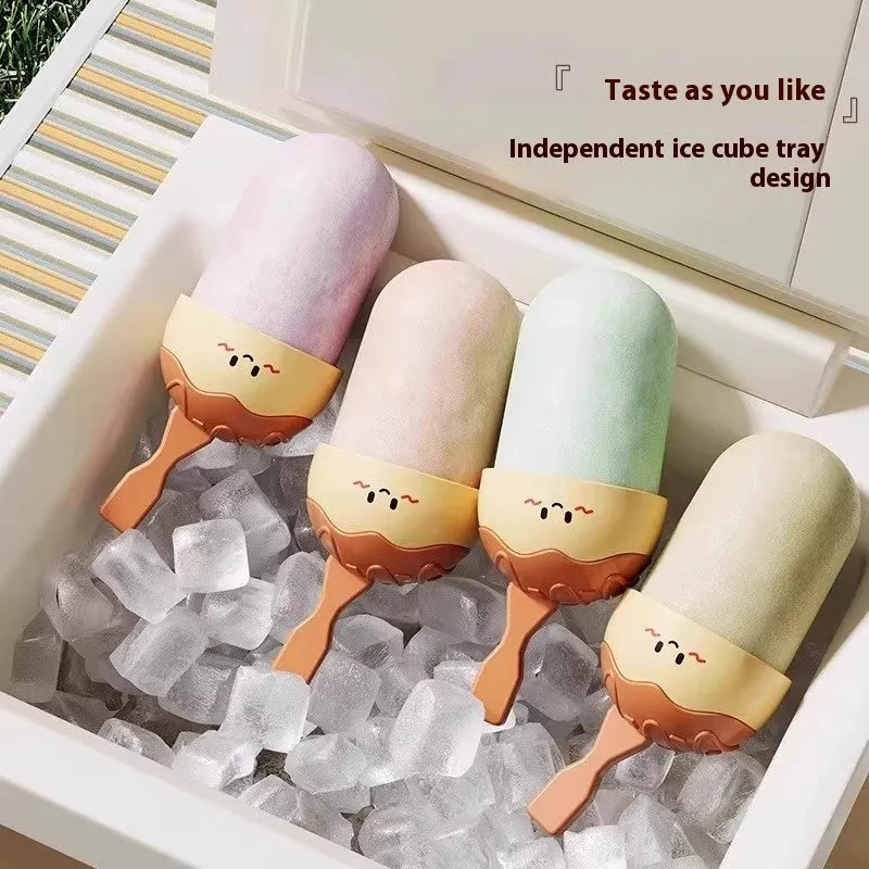 Octopus-shaped ice cream mould with single cavity, modern plastic design for homemade frozen desserts