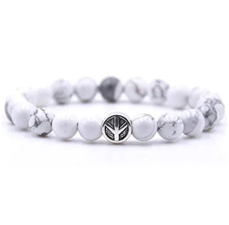 Handcrafted natural stone alloy bracelet showing tiger eye and agate components in 6cm size