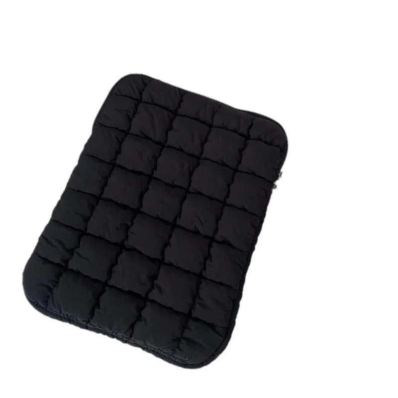Nylon laptop bag with cloud cotton storage compartments in black or white colour options