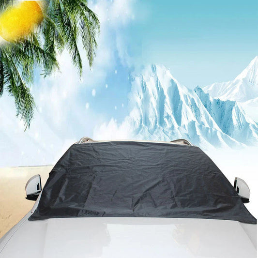Premium magnetic windshield cover that protects car from snow, ice, frost, and sun damage