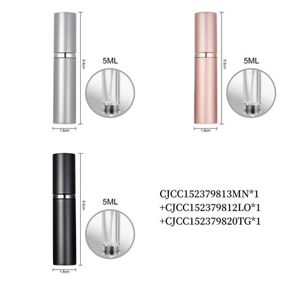 Compact perfume vaporizer in various colours with leak-proof design