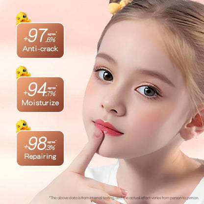 Anti-chapped lip moisturising lipstick tube with multiple formula variant labels