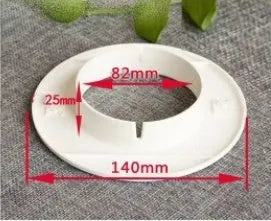 Plastic air conditioning hole cover set with multiple cap sizes and sealing glue for wall openings 37-165mm