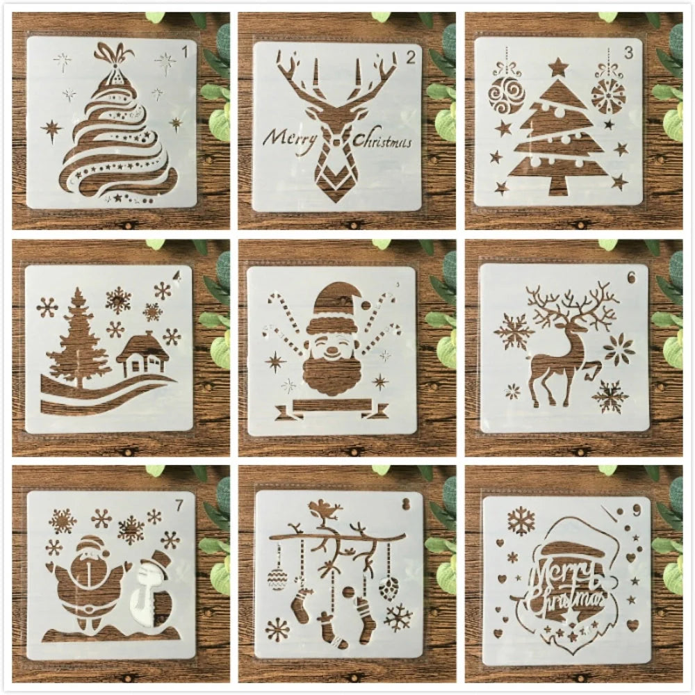 DIY Christmas Hand Tent Album Template Set for festive crafting projects