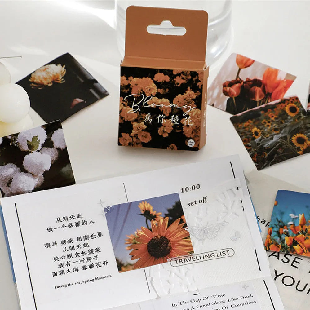 Nordic style decorative stickers box containing 46 sheets with 23 patterns in six colour themes
