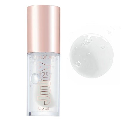 PHOFAY Juicy Lip Oil bottle with doe-foot applicator in non-sticky formula