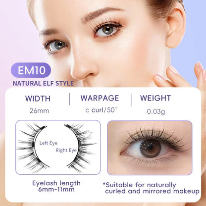 Luxurious magnetic suction false eyelashes in super soft mink hair for a natural look
