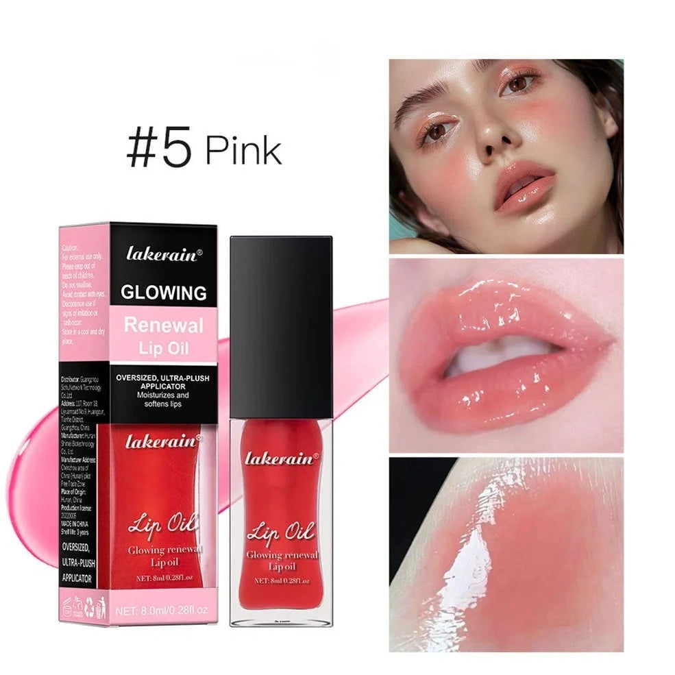 Glow Lip Gloss tube with 8ml capacity showing coral shade and applicator