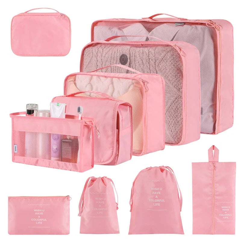 Stylish solid colour polyester storage bags for home organisation